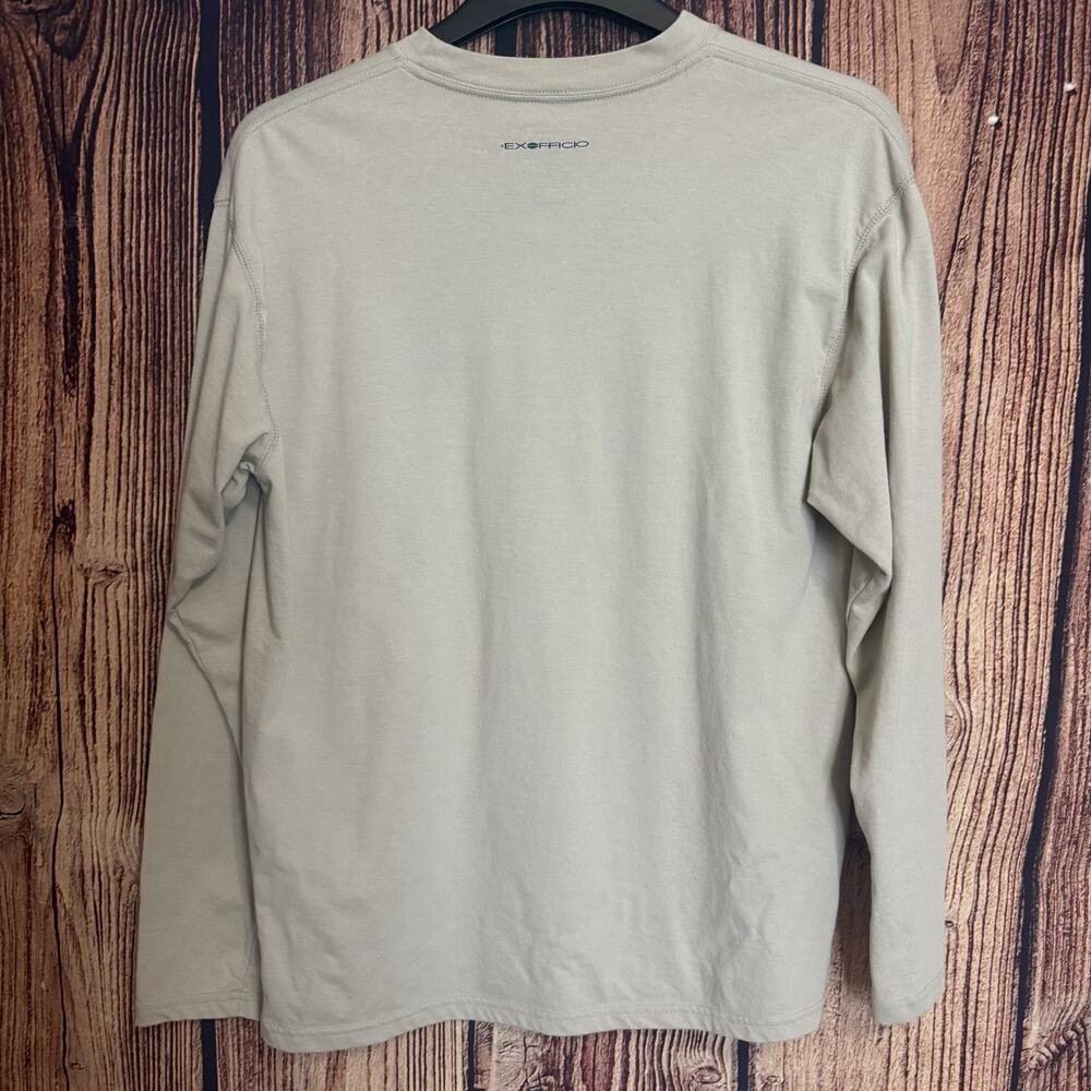 Exofficio Mens Insect Shield Shirt Long Sleeve - Size Large EUC - Tan - Picture 6 of 8